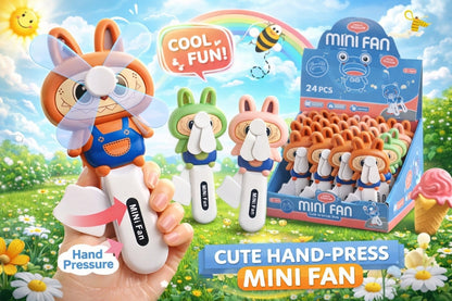Cute Hand-Press Mini Fan