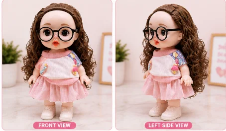 Sweet Blush Big Eye Doll with Glasses image