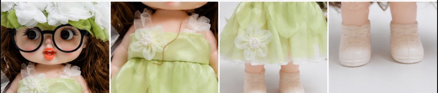 Mint Blossom Big Eye Doll with Glasses image