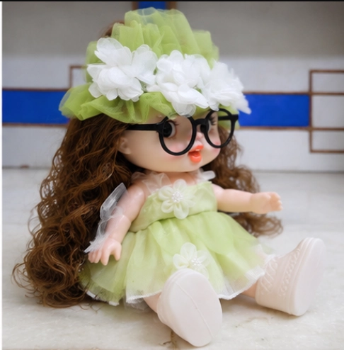 Mint Blossom Big Eye Doll with Glasses image