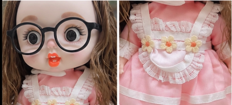 Pink Big Eye Doll with Glasses image