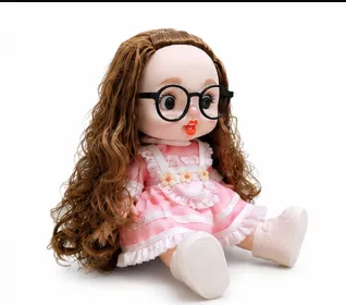 Pink Big Eye Doll with Glasses image
