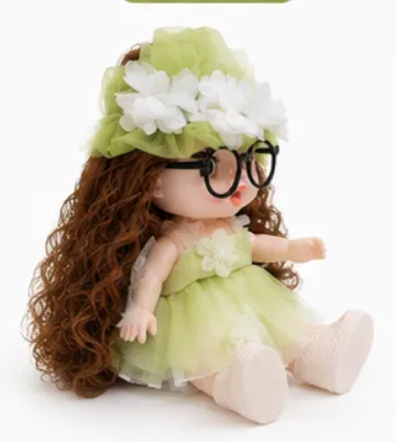 Mint Blossom Big Eye Doll with Glasses image