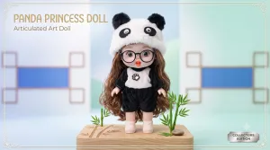 Panda Princess Big Eye Doll with Glasses image