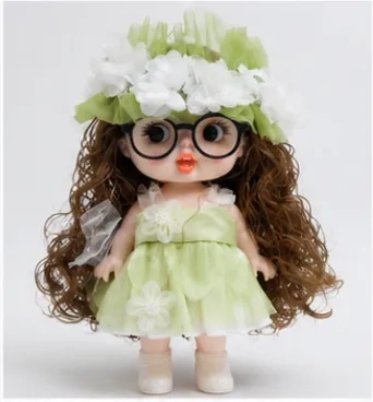 Mint Blossom Big Eye Doll with Glasses image