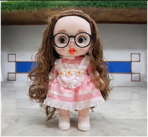 Pink Big Eye Doll with Glasses image